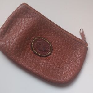 Dooney & Bourke Brown Leather Coin Pouch